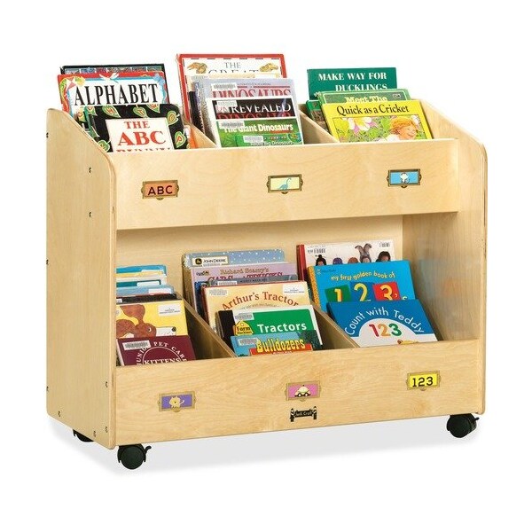 Jonti-Craft JontiCraft 5368JC, MOBILE SECTION BOOK ORGANIZERS, SIX-SECTION, 36W X 16D X 29.5H, BIRCH JNT5368JC - main